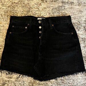 Agolde black denim skirt